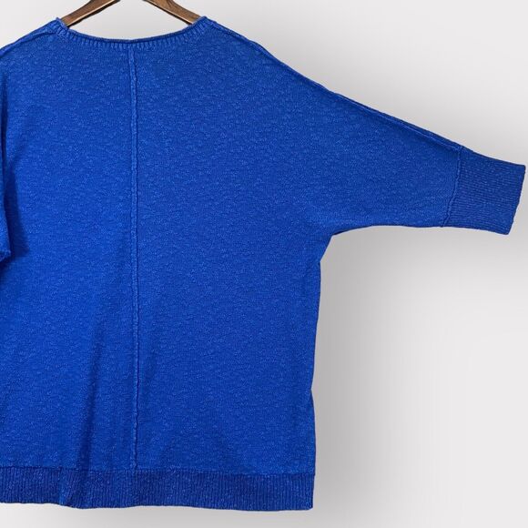 Two by Vince Camuto Pullover‎ Sweater Women Size 2X Blue Dolman Sleeve Rollneck - Picture 7 of 11